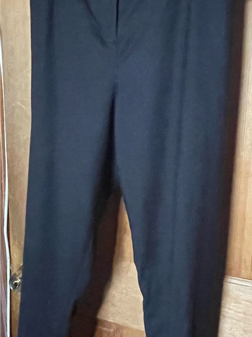 NWT Talbots 24W Black Lined Wool Pants Beaded Hem Slits Evening Trousers